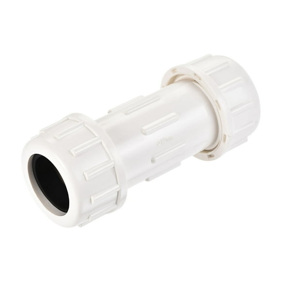 Unique Bargains PVC Compression Plumbing Coupling Straight Pipe Fitting 32mm White
