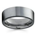 thumbnail image 2 of Gray Tungsten Wedding Band Anniversary Ring Men & Women 8mm Tungsten Ring Black Ring, 2 of 2