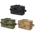 thumbnail image 4 of cámping Almacenamiento de tanque de gas Bolsa de camping Utensilios de cocina al aire libre Olla Titular de sartén Ejército Verde Verde JShteea El nuevo, 4 of 9