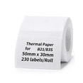 thumbnail image 1 of Label Maker Tape 50X30mm Waterproof Sticker 230 Paper Labeling Replacement with Self-Adhesive for B21/B3S Lable Printer, 1 of 7