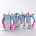 thumbnail image 4 of Unicornio Auriculares con cable Sobre la oreja Auriculares de felpa Diseño de orejas de gato Auriculares Regalos para niñas TUNC Sencillez, 4 of 5