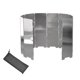 thumbnail image 1 of Juego de 10 parabrisas de aluminio para barbacoa al aire libre, plegables, para acampar y picnic., 1 of 6