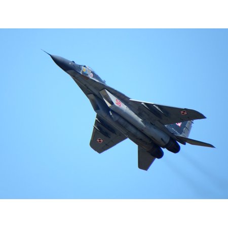 Mig 15 Fighter Canvas Print Polish Mig 29 Fulcrum Airplane Fighter Mig-29 Stretched Canvas 10 x 14 ()