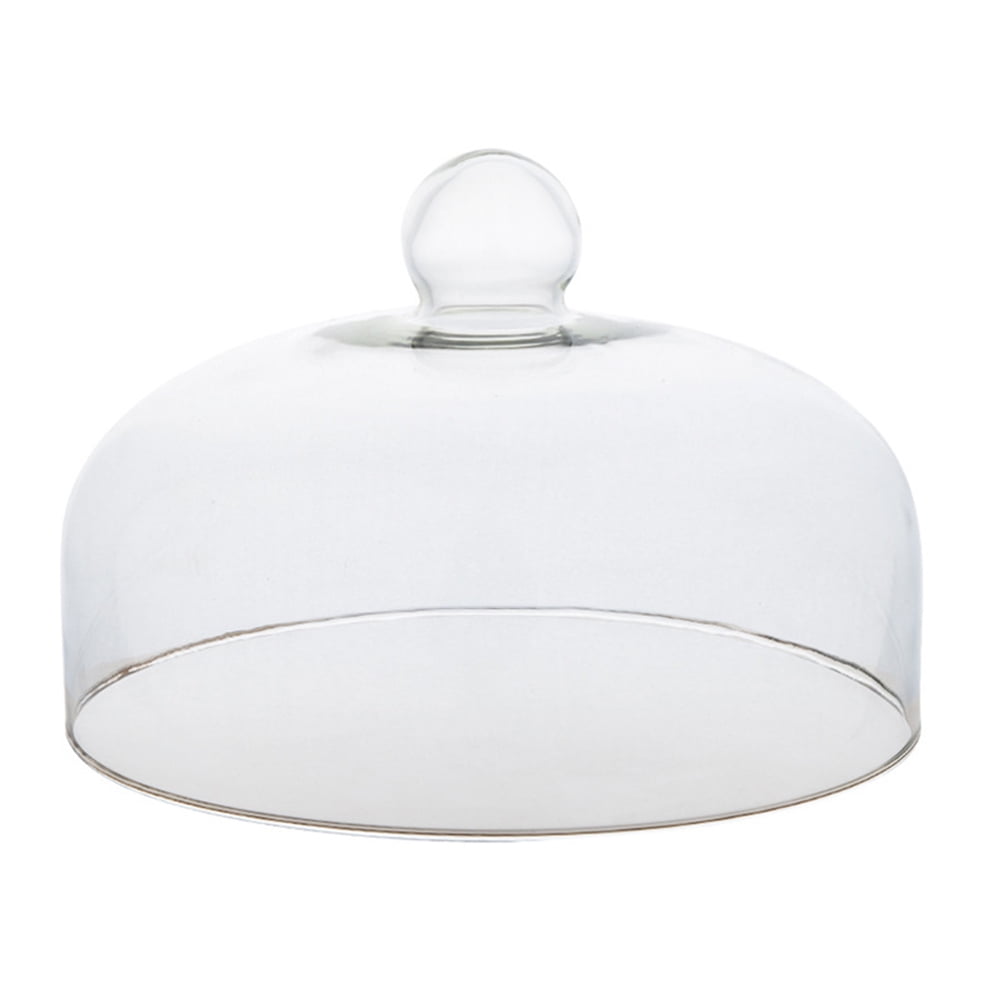 Cake Dome Glass Cover Food Cloche Display Dessert Stand Lid Table Smoking Tray Set Bowl Covers