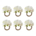 thumbnail image 1 of Anillos de Servilleta de Perlas, Servilleteros Rústicos, Servilletero de Flores para Decoración de Mesa, Lechoso, 1 of 5