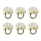 thumbnail image 1 of Anillos de Servilleta de Perlas, Servilleteros Rústicos, Servilletero de Flores para Decoración de Mesa, Lechoso, 1 of 5