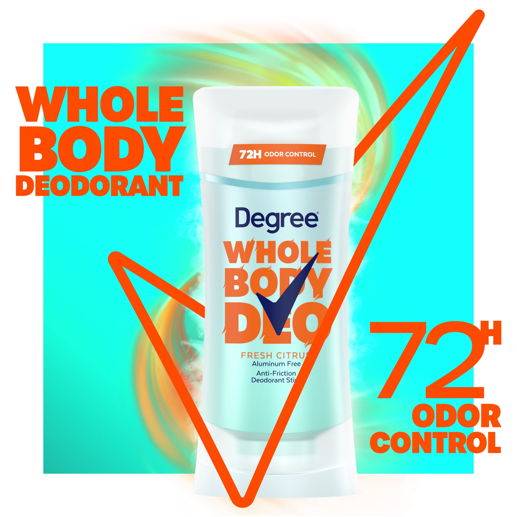 Degree Women Whole Body Deodorant Stick for Women Fresh Citrus Scent Aluminum Free, 2.6 oz