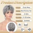 thumbnail image 3 of UTOURS Grey Pixie Wigs for Women - Gray Short Natural Layered Haircut Synthetic Heat Resistant Hair Wig for Daily Costume, 3 of 6
