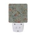 thumbnail image 5 of Yayeee LED Plug in Night Light for The Home with Auto Dusk to Dawn Light Sensors, 2 Pack, Green Floral Pattern, 5 of 6