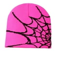 thumbnail image 1 of Youkk Stay Warm And Stylish With Versatile Knit Hat M Winter Essential Spider Web Hats rose pink, 1 of 6