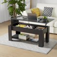 thumbnail image 2 of FDW 47.2” Lift Top Conference Room Table Storage Shelf, Black, 2 of 7