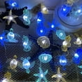 thumbnail image 2 of WWS-Ocean Beach Themed Sea Life Cute Fairy Decorative String Lights Battery Operated, Seahorse Starfish Sea Turtle Clam Nautical Rope Lights Lit by 30 LEDs 10 ft for Holiday Camping Mermaid Wedding, 2 of 4