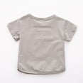 thumbnail image 5 of Baby Toddler Solid Color Short Sleeve T-Shirts for Boys Girls Summer Basic Cotton Crewneck Tee Shirt Tops, 5 of 7