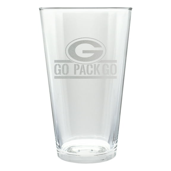 Green Bay Packers Etched 16oz. Rally Cry Pint Glass
