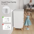 thumbnail image 6 of HOMCOM 4 Drawer Dresser for Bedroom, Fluted Chest of Drawers, White, 6 of 8