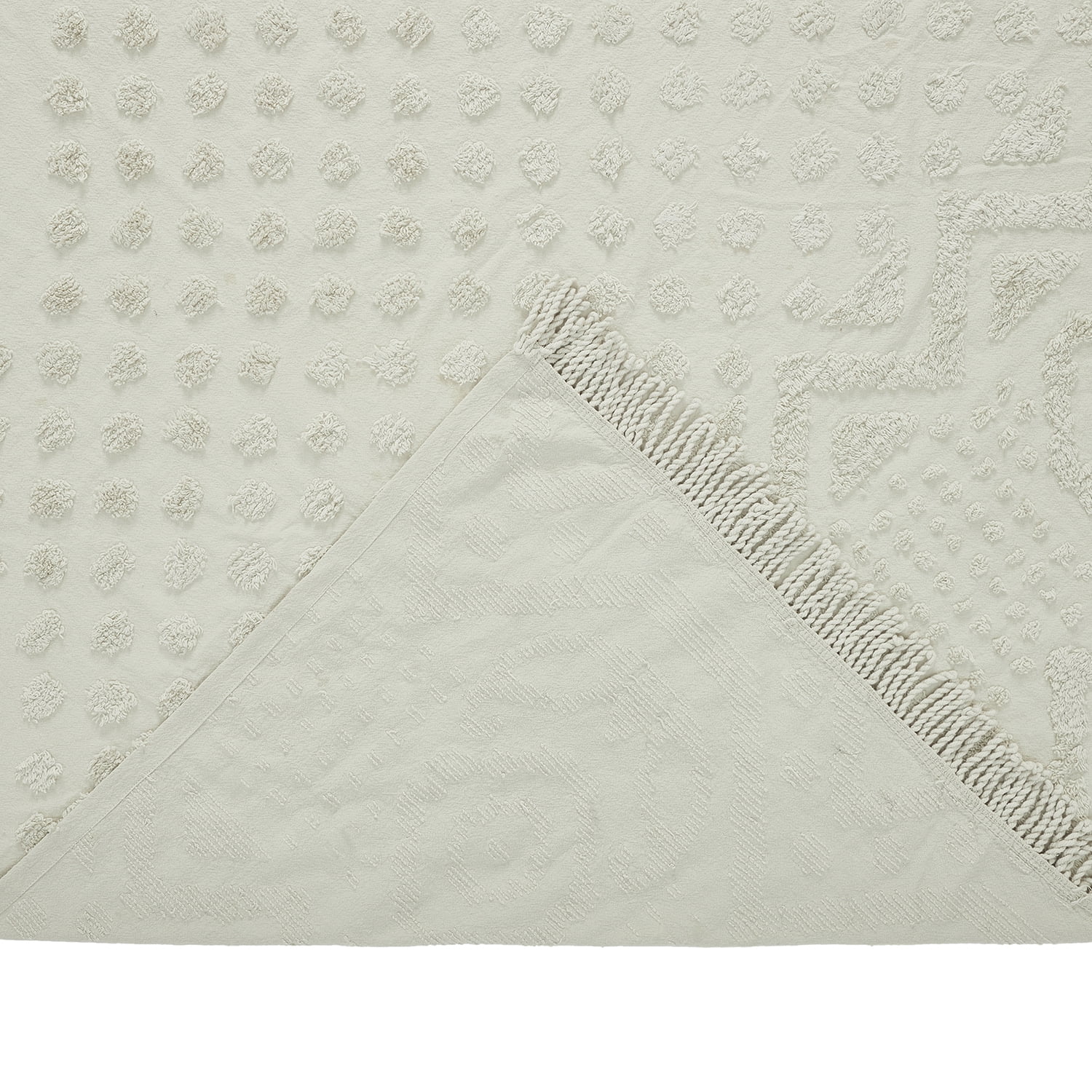 Better Trends 3 Piece Chenille Bedspread Set for King Bedspread 100% Cotton Medallion Design Lightweight Bedspread for all Season Heirloom Collection (Sage)