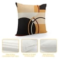 thumbnail image 4 of Nawypu Modern Geometric Throw Pillow Covers Brown Black Stripes Cushion Covers For Lumbar Support Bedroom Retro Circle Swirls Pillow Covers Abstract Texture Decorative Accent Pillow Cases, 4 of 5