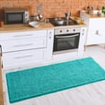 thumbnail image 3 of DweIke Chenille Bathroom Mats With Non-Slip Backing Machine Washable Indoor Durable Rug 24"x60",Teal, 3 of 6