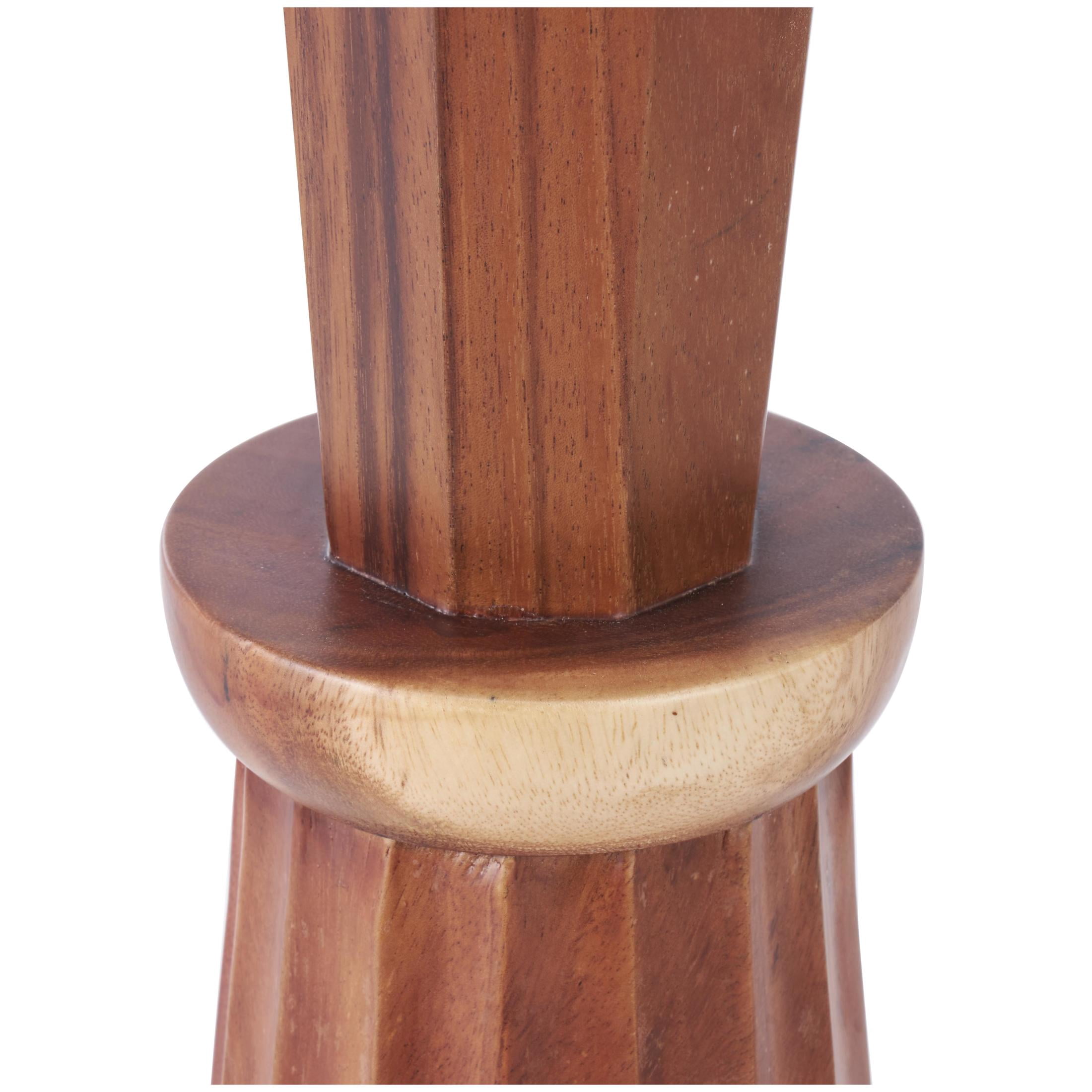 DecMode 35" Handmade Hand Turned Brown Wood Vase