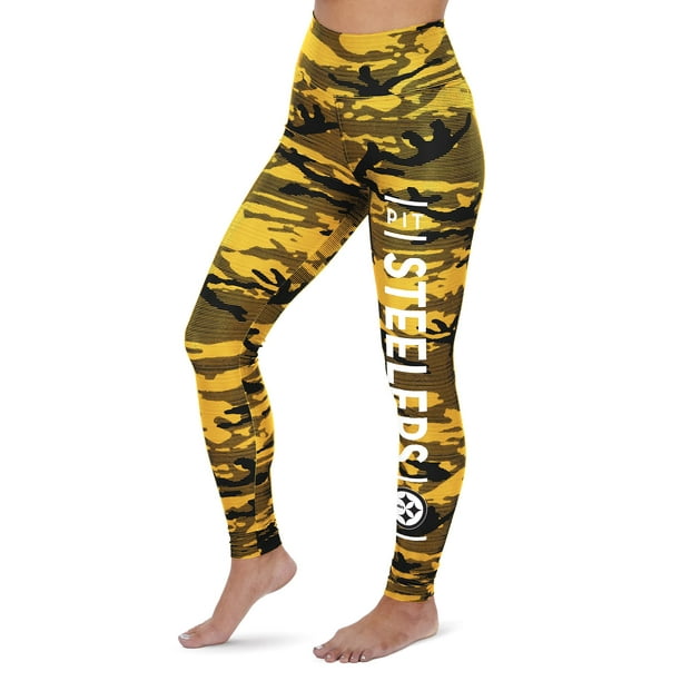 Zubaz NFL Womens camo and Lines Legging in Team colors, Pittsburgh