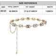 thumbnail image 2 of XIATIAN green glass diamond chain belt metal diamond belt women's dress metal belt women's western style belt women's belt, 2 of 7