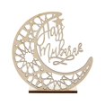 thumbnail image 2 of xiaxaixu Eid Crafts Night Light, Battery Operated 3D Wooden Moon Shaped LED Light Home Table Decor, 2 of 7