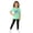Green, variant on CYRBOKO Girls Outfit Sets, Casual Printed Elastic Waist Short Sleeve T-Shirts and Pants White Size 6-7 T