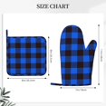 thumbnail image 4 of Kll Buffalo Plaid Blue Black Oven Gloves And Pot Holders Grill Gloves - Oven Gloves And Pot Holders, Non-Slip Cooking Gloves With Recycled Pads, 4 of 9