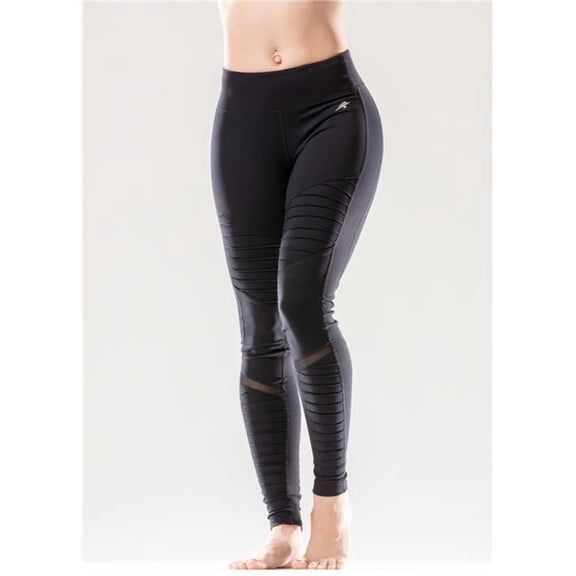Athletique Low-Waisted Ribbed Leggings with Hidden Pocket and Mesh Panels