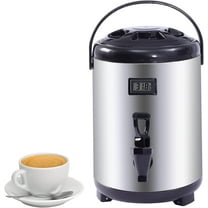 Miumaeov 8L Insulated Beverage Dispenser 304 Stainless Steel Large Hot and Cold Beverage Dispenser with Faucet for Tea Coffee Milk, Water, Juice,Soup Party Buffet(Temperature -30℃- 150℃)