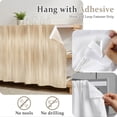 thumbnail image 5 of Orange Brown Small Cabinet Curtains 10"W x 11"L, Modern Abstract Art Ombre Striped Sink Skirt Dust-Proof Short Curtain for Bathroom Vanity Storage Cubby Desk, Self Adhesive Privacy Drapes, 5 of 9