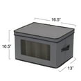 thumbnail image 2 of Household Essentials Stemware Storage Box, Windowed Storage with Lid, 12 Storage Compartments, Double Handles, Perfect for Storing Special Occasion Glassware, Gray, 2 of 7