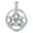 Blue Topaz, variant on Druid Amulet Pentacle 925 Sterling Silver Pendant Jewelry Choice of Gemstone