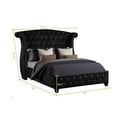 thumbnail image 4 of 4 Piece Upholstered Bedroom Set in Black / Achieve a Modern Bedroom Look, 4 of 5