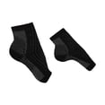 thumbnail image 1 of EeaseMX 2 pares de calcetines de compresión para fascitis plantar, calcetines deportivos elásticos de soporte para el tobillo, talla S/M (negro con blanco), 1 of 7