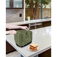 thumbnail image 3 of Japanese Toaster Cover 2 Slice, Small Kitchen Appliance Covers, Green Rustic Retro Pastoral Floral Leaves Toaster Oven Cover with Loop, Bread Machine Cover Polyester Dust Cover Protection, 3 of 4