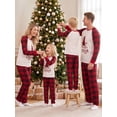thumbnail image 5 of RUINIXCW Christmas Family Matching Pajamas Set Print Long Sleeve Tops Plaid Pants, 5 of 6