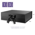 PKSMART Heavy Duty Foldable Extra Large Black Gift Box with