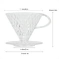 thumbnail image 1 of Niady Filtre transparent réutilisable Café Cristal Forme Portable Filtres à café goutteurs, 1 of 8
