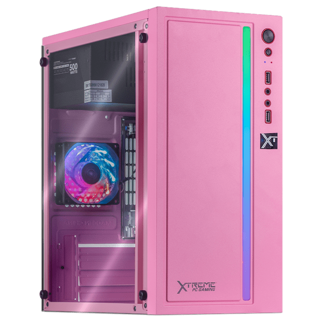 Xtreme PC AMD Radeon R2 Dual Core E1 8GB SSD 240GB WIFI RGB Pink Xtreme PC Gaming XTPCAMDE18GBR2P