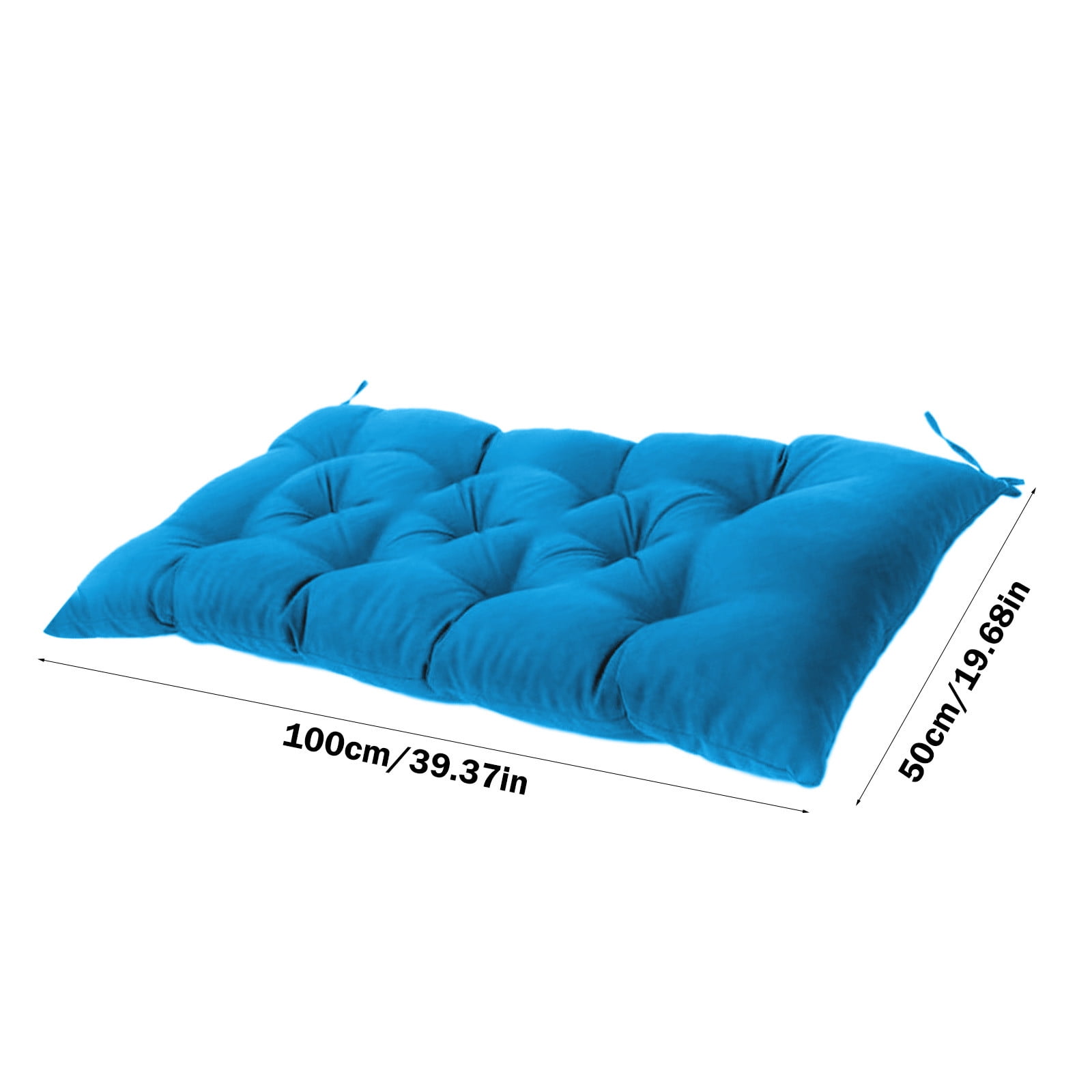 Xaoshaoyi Waterproof Porch Swing Cushion 60 x 40 in Replacement Outdoor Swing Cushions with Back Support Patio Swing Cushion for Outdoor Bench Furniture(Light Blue)