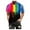 Multicolor, variant on Mens Plus Size Shirts Summer Casual Slim 3D Printed Short Sleeve T Shirt Top Blouse