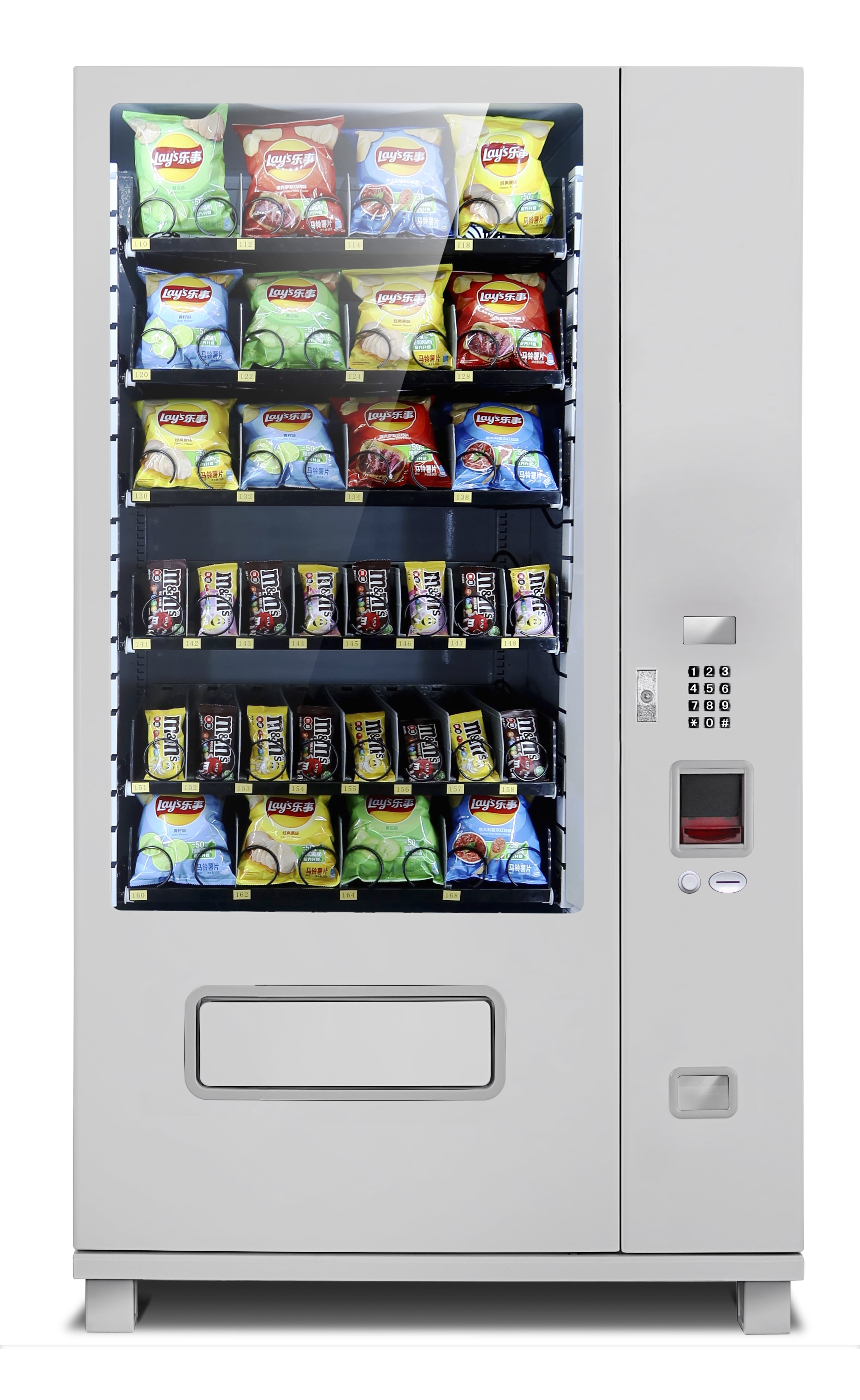 EPEX F632 Large Snack Vending Machine with LED Glass Front- White