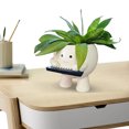 thumbnail image 2 of Bonitas Macetas Suculentas Con Cara Maceta Resina para Plantas Interior Y Exterior, 2 of 9