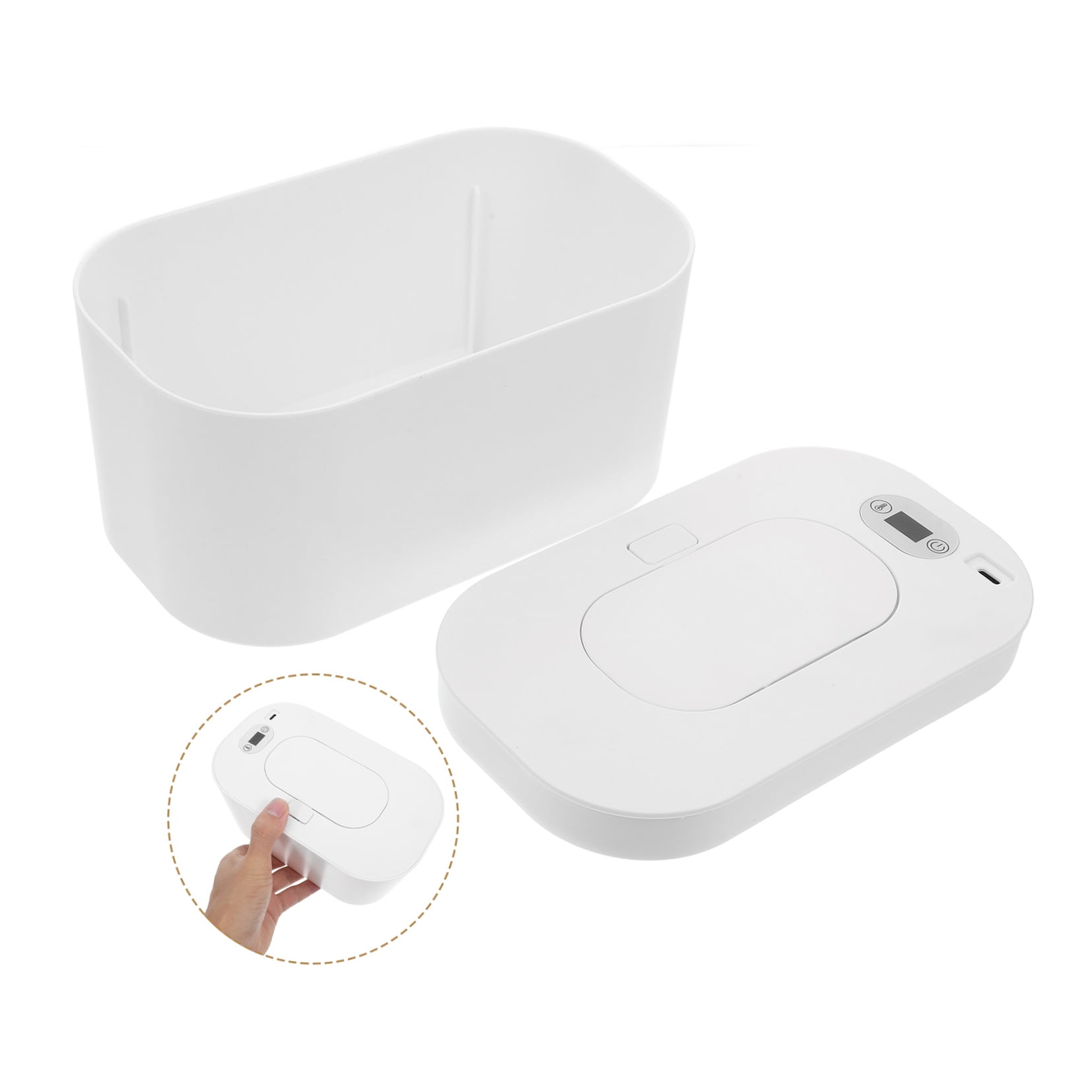 Beaupretty USB Warming Machine Constant Temp Wet Tissue Warmer White 1Set