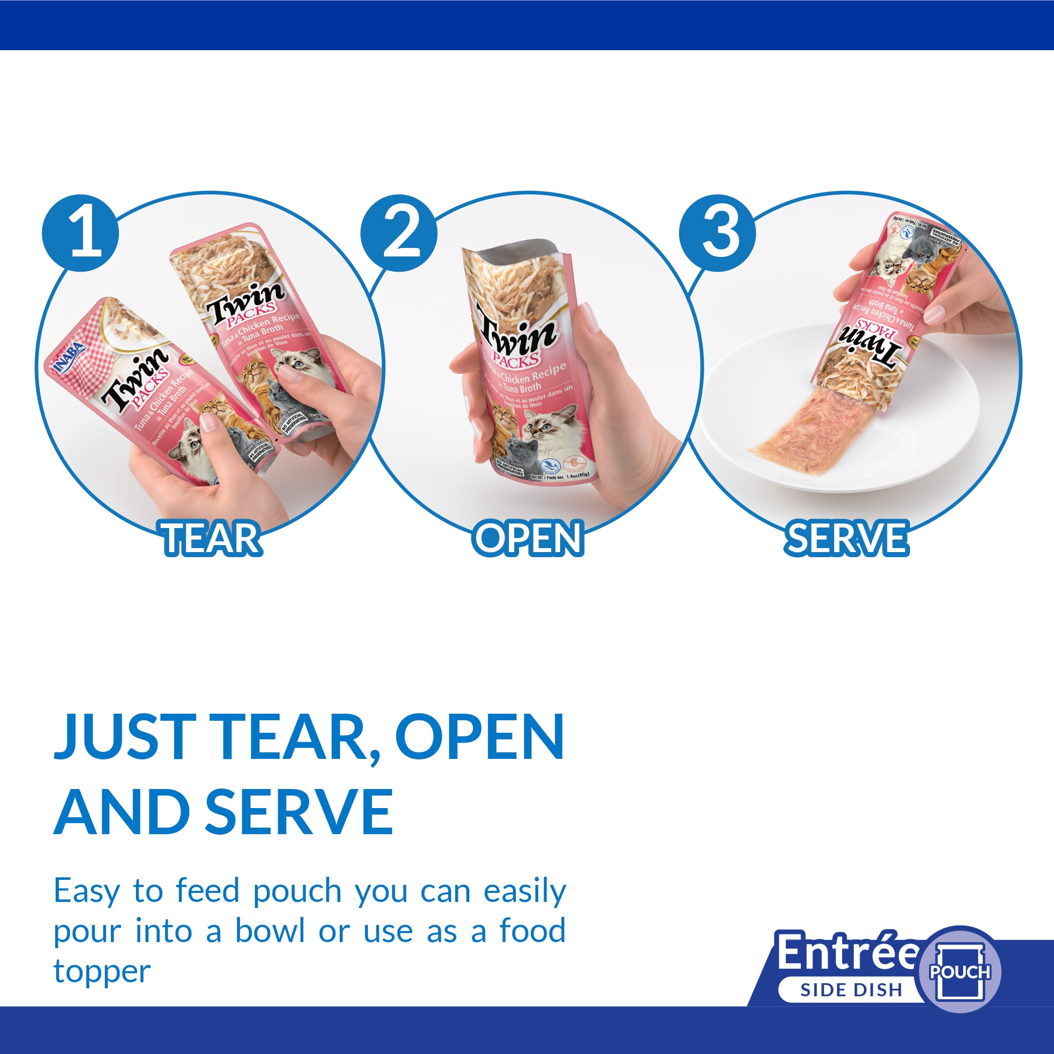 INABA Twin-Packs for Cats, Chicken/Gelée Topper, 1.4 oz/srv, 16 srvs, Chicken in Chicken Broth