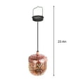 thumbnail image 3 of LACKUST Bird Feeders Outdoor Clearance,Solar Iron Hollow Lantern Bird Feeder with Pinecone Pendant for Outdoor Garden,Brown, 3 of 7
