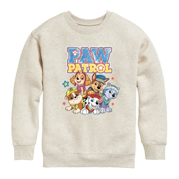 Paw Patrol - Sketch Character Group - Toddler & Youth Crewneck Fleece Sweatshirt