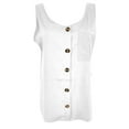thumbnail image 4 of Fridja Blouse Sans Manches Décontractée à Col en V Boutonnée pour Femmes, 4 of 5