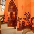 thumbnail image 4 of Halloween Tablecloth Waterproof – Spooky Pumpkin Design, Orange Table Cover for Halloween Party Decorations, Washable Spillproof Table Cloth for Indoor Outdoor Use, 60" Round, 4 of 6